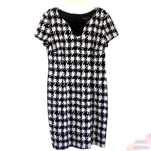 Connected Apparel Black and White Silhouette Dress ~ Size 12